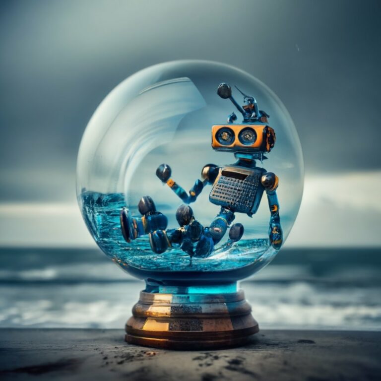 Chatbot in glass sphere